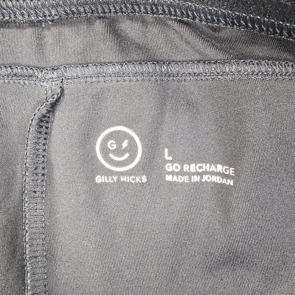 Gilly Hicks Go Recharge Men's Athletic Shorts L Black Gym Running Zipper Pockets - Picture 8 of 9